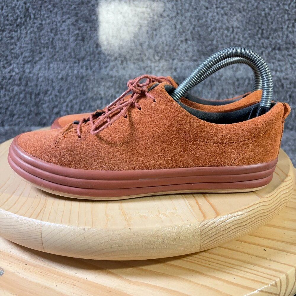 Camper Hoops Sneaker Womens Size 6 Orange Nubuck Leather Lace Up Low Top Shoe